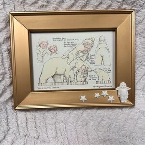 Department 56 Snowbabies "Nice To Meet You Little One" Framed 1998 Print  + PIN